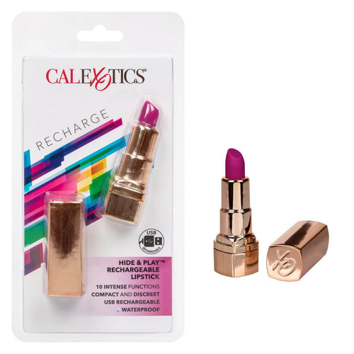 California Exotic Novelties Hide and Play Rechargeable Lipstick Vibrator Purple at $22.99