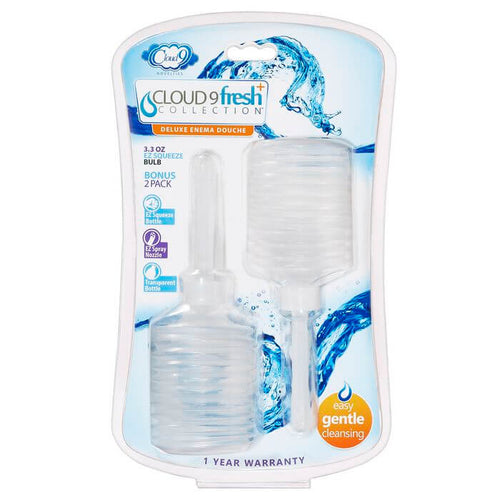 Cloud 9 Novelties Cloud 9 Fresh+Portable Anal Enema Douche 3.3 Oz Ez Squeeze Bulb 2 Pack at $7.99