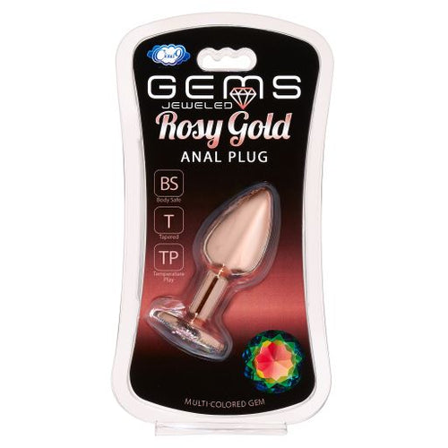 Cloud 9 Novelties Gems Rosy Gold Anal Plug Small at $14.99