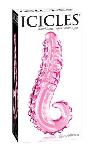 Pipedream Products Icicles # 24 Hand Blown Glass Curved G-Spot Dong Pink at $59.99