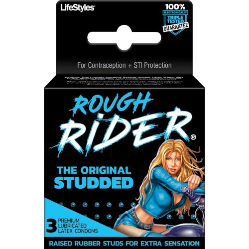 Paradise Products Rough Rider Studded 3 Pack Condoms at $1.99