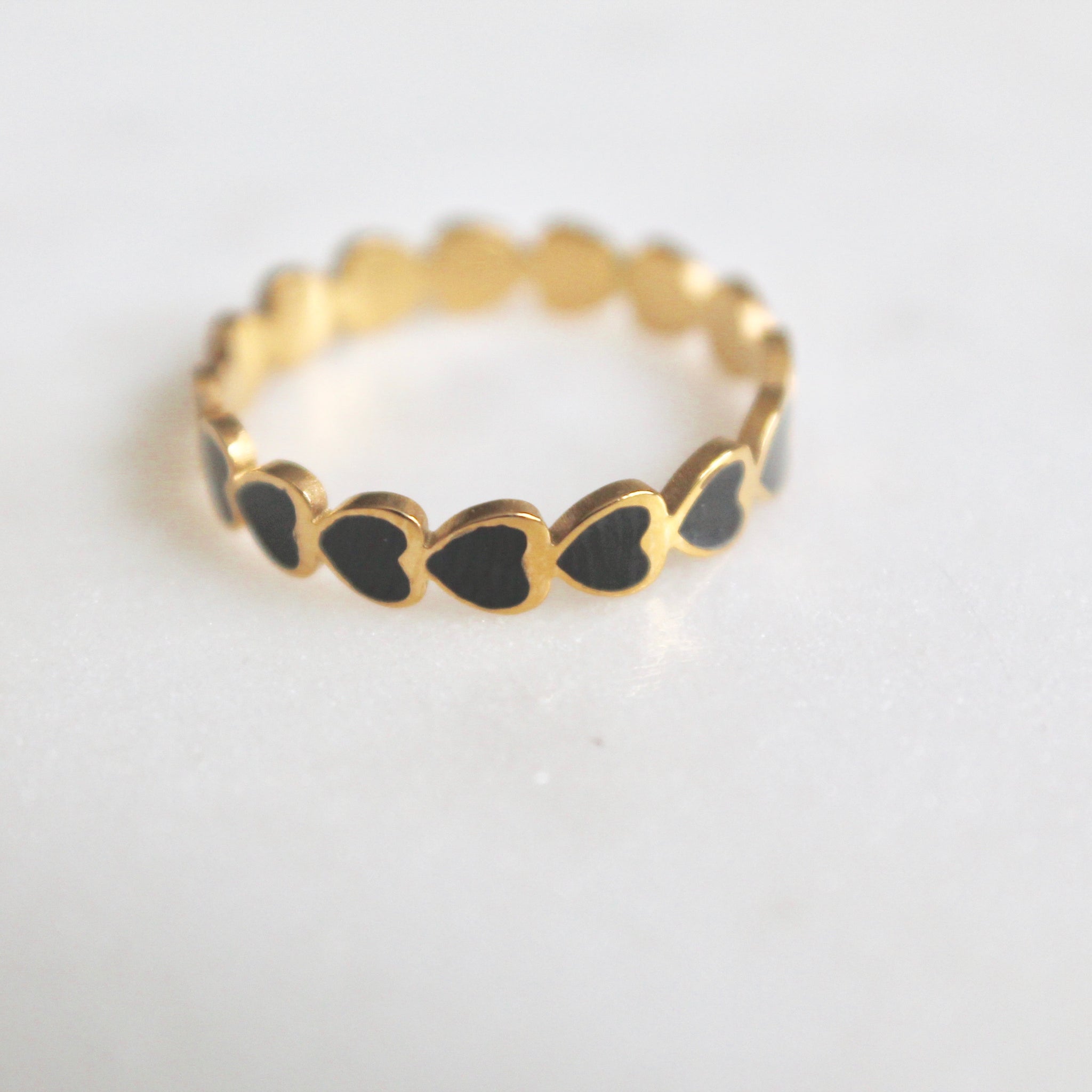 Black heart ring | Lily Lough Jewelry