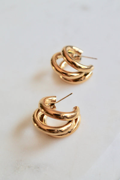 Triple hoop earrings - Lily Lough Jewelry