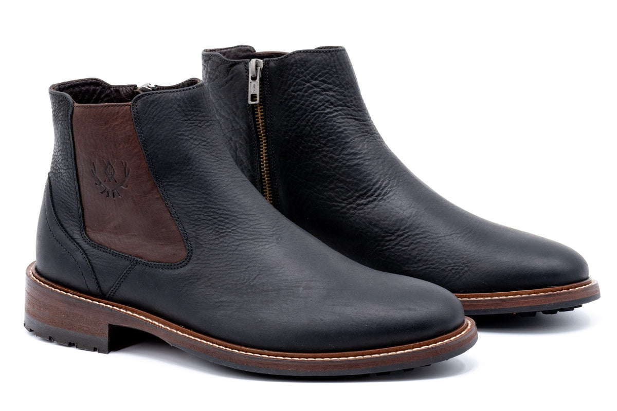 McKinley Waterproof Oiled Saddle Leather Boots - Black | Martin Dingman