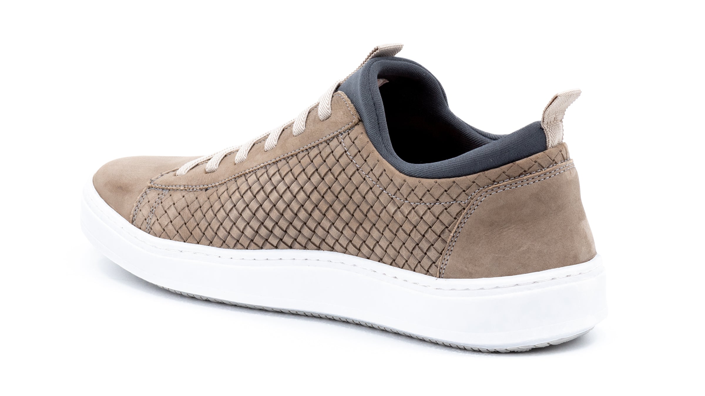 Cameron Water Repellent Suede Leather Sneakers - Stone | Martin Dingman