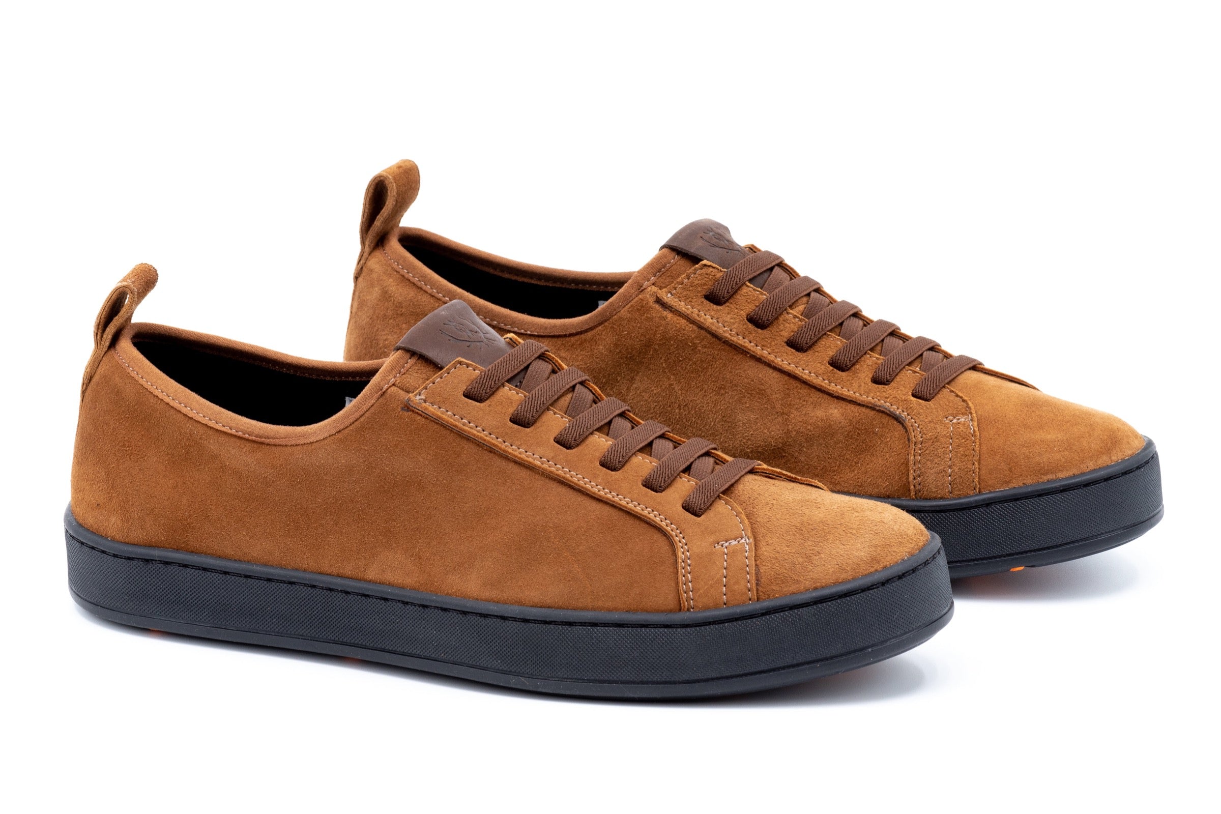 MD Signature Sheep Skin Suede Sneakers - Tobacco - Martin Dingman product image