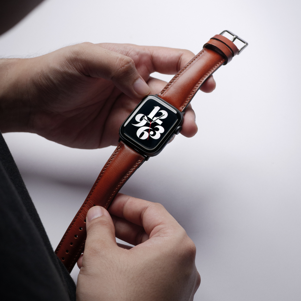 Leather Apple Watch strap