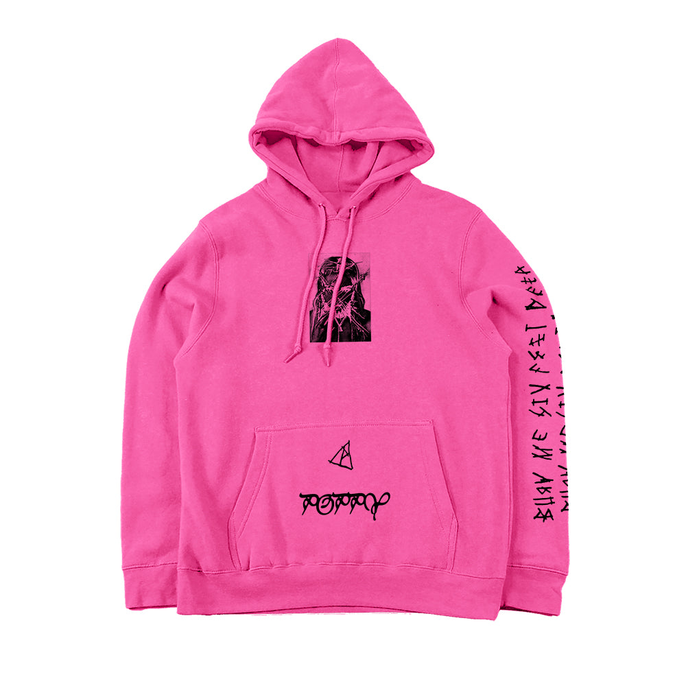 neon pink hoodie