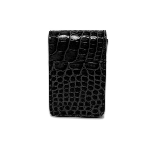 Crocodile Pattern Genuine Leather Cigarette Case Holder with