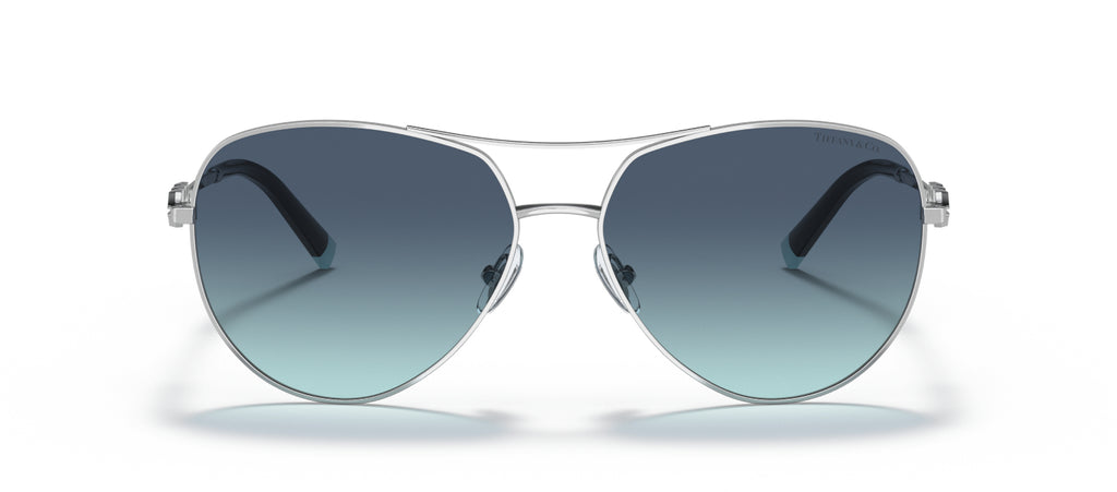 Aviator Tiffany Co 3062 Sunglasses-Silver/Blue &