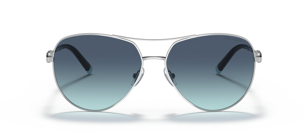 Tiffany & Co 3062 Aviator Sunglasses-Silver/Blue