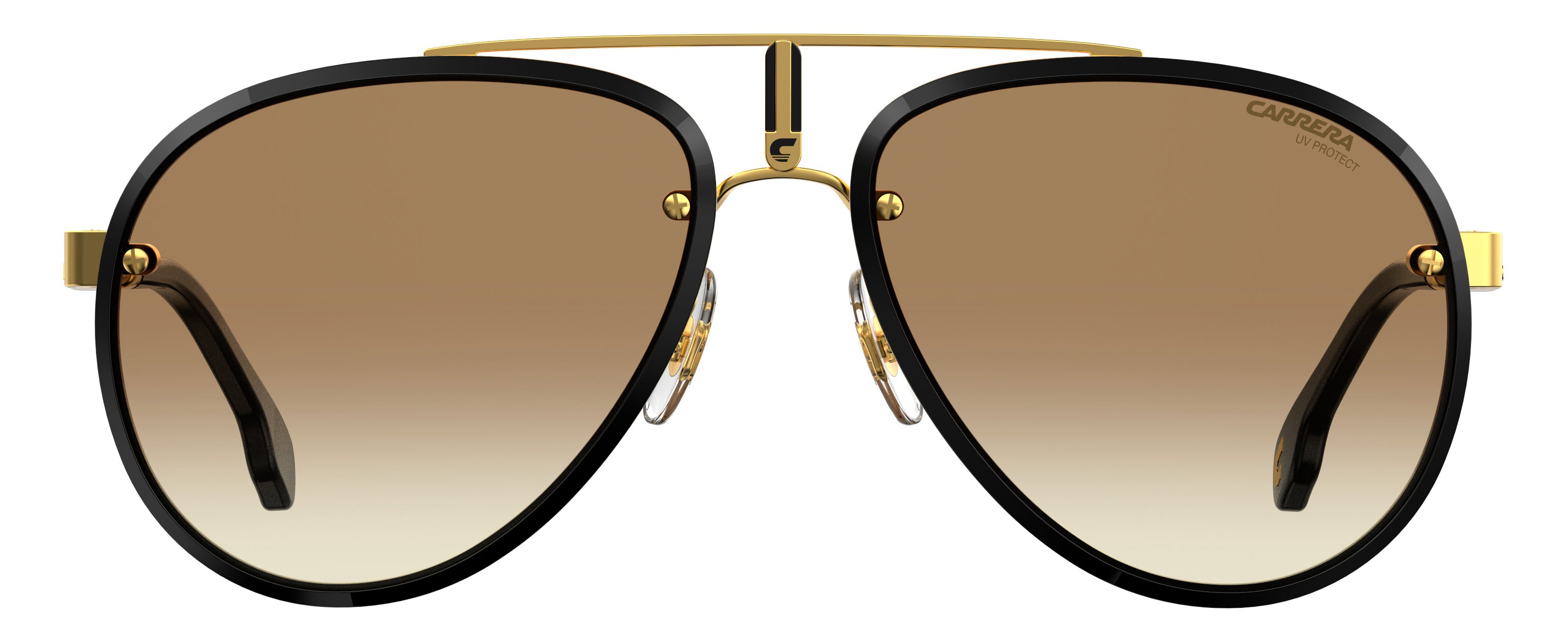 Carrera Glory Aviator Men's Sunglasses, Newest Style - Black/Brown