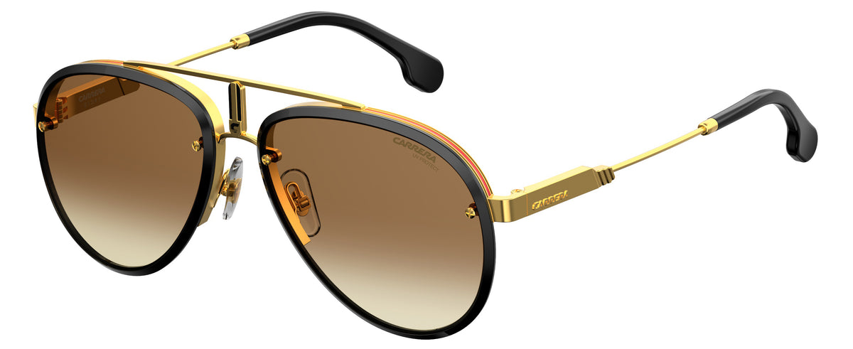 Carrera Glory Aviator Men's Sunglasses, Newest Style - Black/Brown