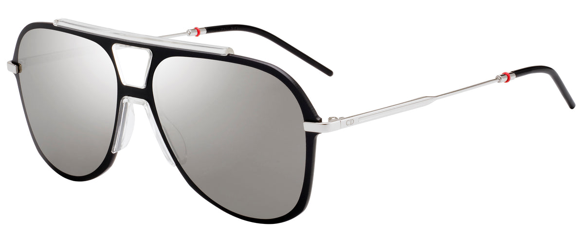 Dior Homme 0224 Men's Aviator Sunglasses - Black/Silver