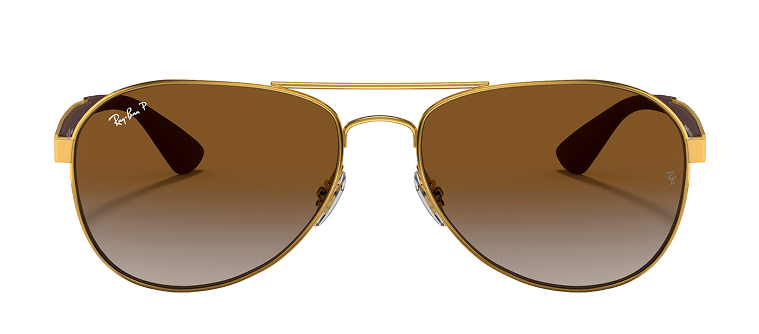 Ray Ban Rb3549 001/t5 Aviator Polarized Sunglasses In Brown | ModeSens