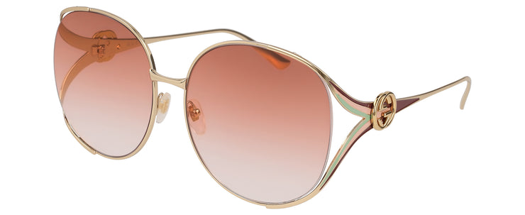 Gucci GG0225/S W Oval Sunglasses
