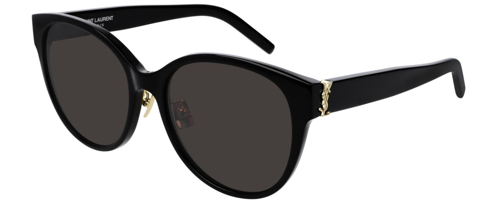  SAINT LAURENT Women's Glam Cat Eye Sunglasses, Black Black  Grey, One Size : Clothing, Shoes & Jewelry