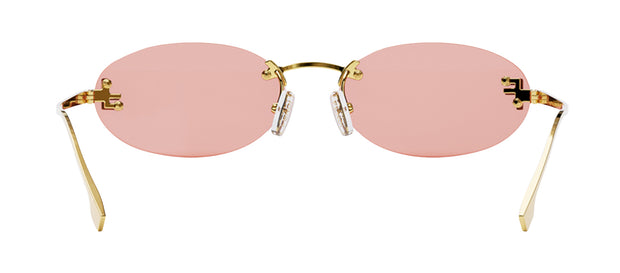 Fendi First Oval Sunglasses in Pink