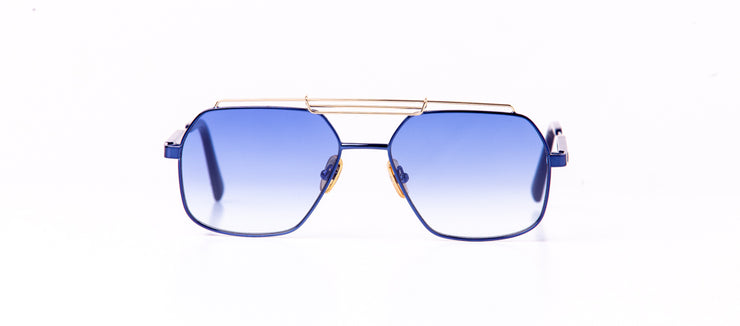 Fubu Frames Sullivan Gold Square Sunglasses In Blue