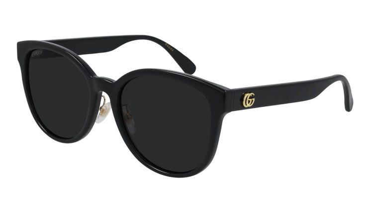 gucci black oval sunglasses