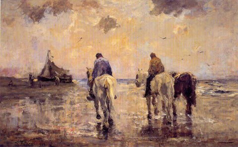 Evert Pieters-1906-Paarden langs het strand