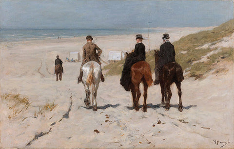 Morgenrit langs het strand-1876-olieverf op doek-Rijksmuseum Amsterdam