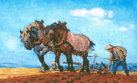 Ploegende boer-1915-vvnk