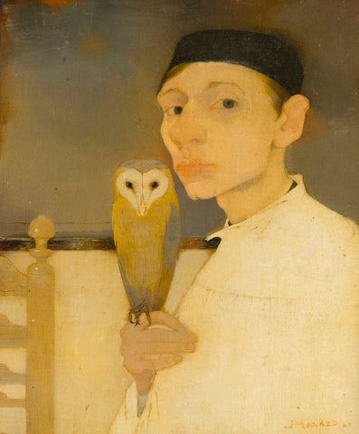 mankes-zelfportret met uil-museum arnhem
