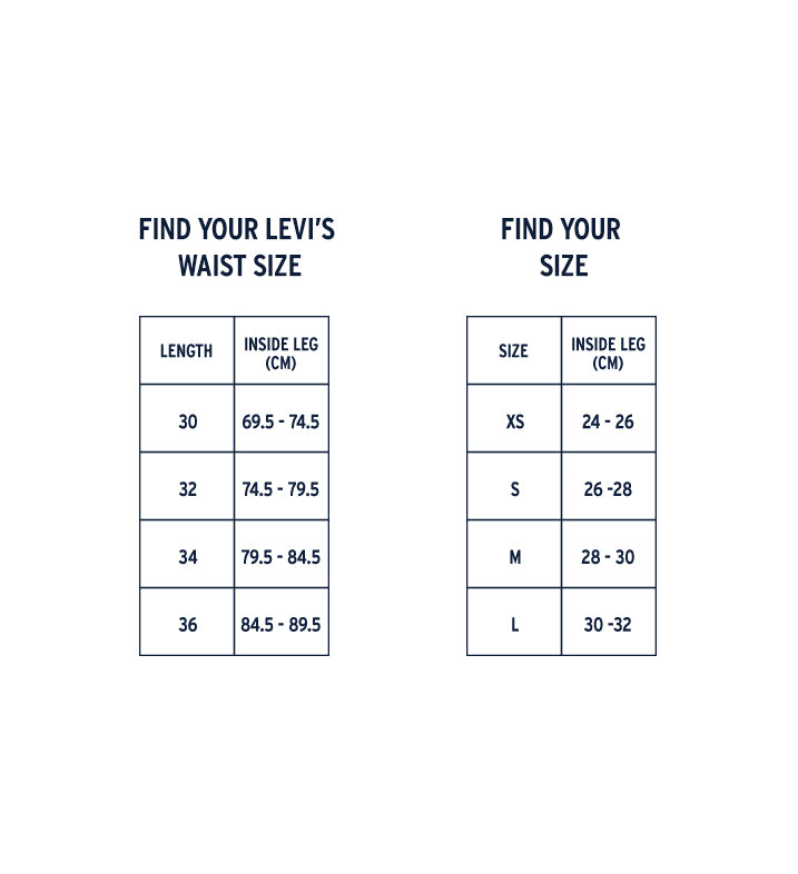 Levi's Size chart – Shop