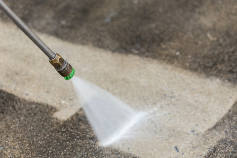 Power washing outdoor furniture cushions