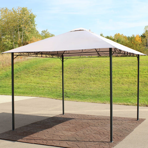 Sunnydaze 10 x 10 Foot Steel Gazebo with Weather-Resistant Fabric Top