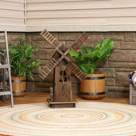 Windmill statue placed on the deck