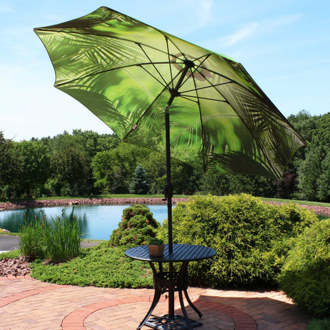 Sunnydaze Market Outdoor Patio Umbrella with Modern Design - 9-Foot