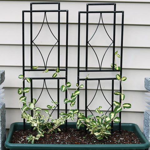 Sunnydaze 30" Contemporary Garden Trellis - Set of 2