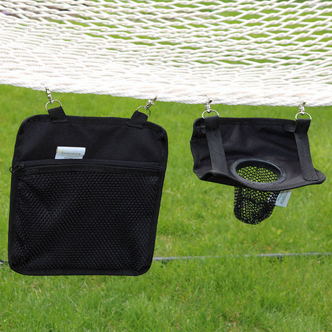 Sunnydaze Hanging Drink and Tablet Holder Set for Rope Hammocks