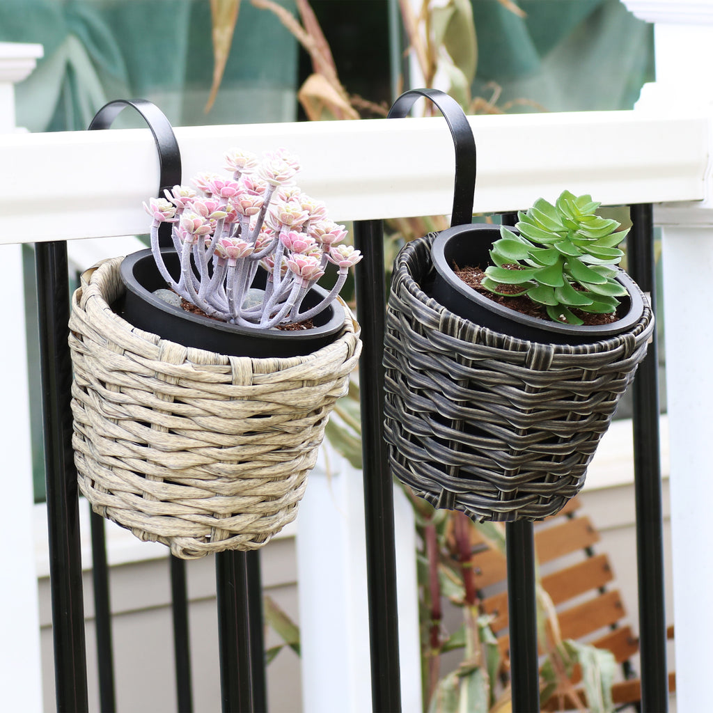 Round Over-the-Rail Planters