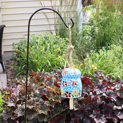 Sunnydaze Spring Flowers Mosaic Glass Wind Chime Bell