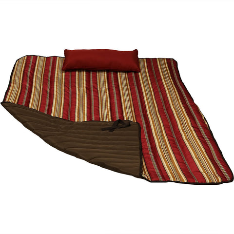 Sunnydaze Quilted Hammock Pad and Pillow Only Set - Weather Resistant Outdoor Polyester Material