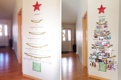 Turn your Christmas cards and photos into a decorative tree this holiday season.