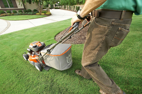 Man mowing the lawn