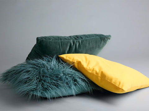 throw pillows with different textures