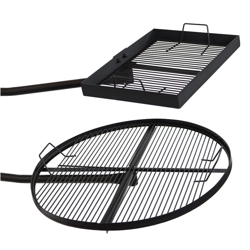 Sunnydaze Dual Campfire Cooking Swivel Grill System