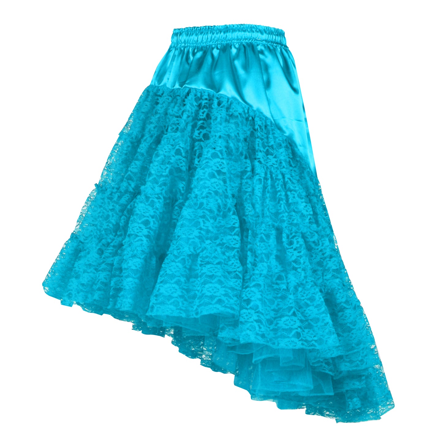 Petticoat lang kant turquoise – Sittard
