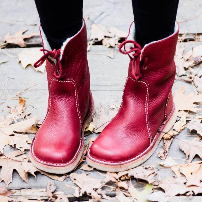 round toe mid calf boots