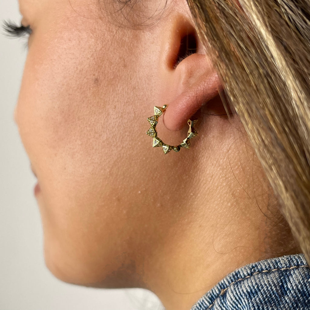 Designer Charm Hoop Earrings – Good Girls Studio