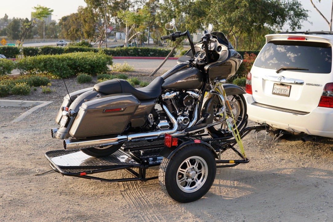 Single rail motorcycle trailer. the be stand up motorcycle trailer money can buy