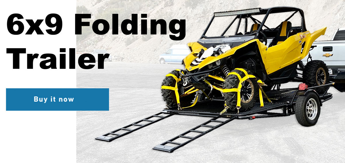 FOlding sxs trailer for motorcycles and side by side