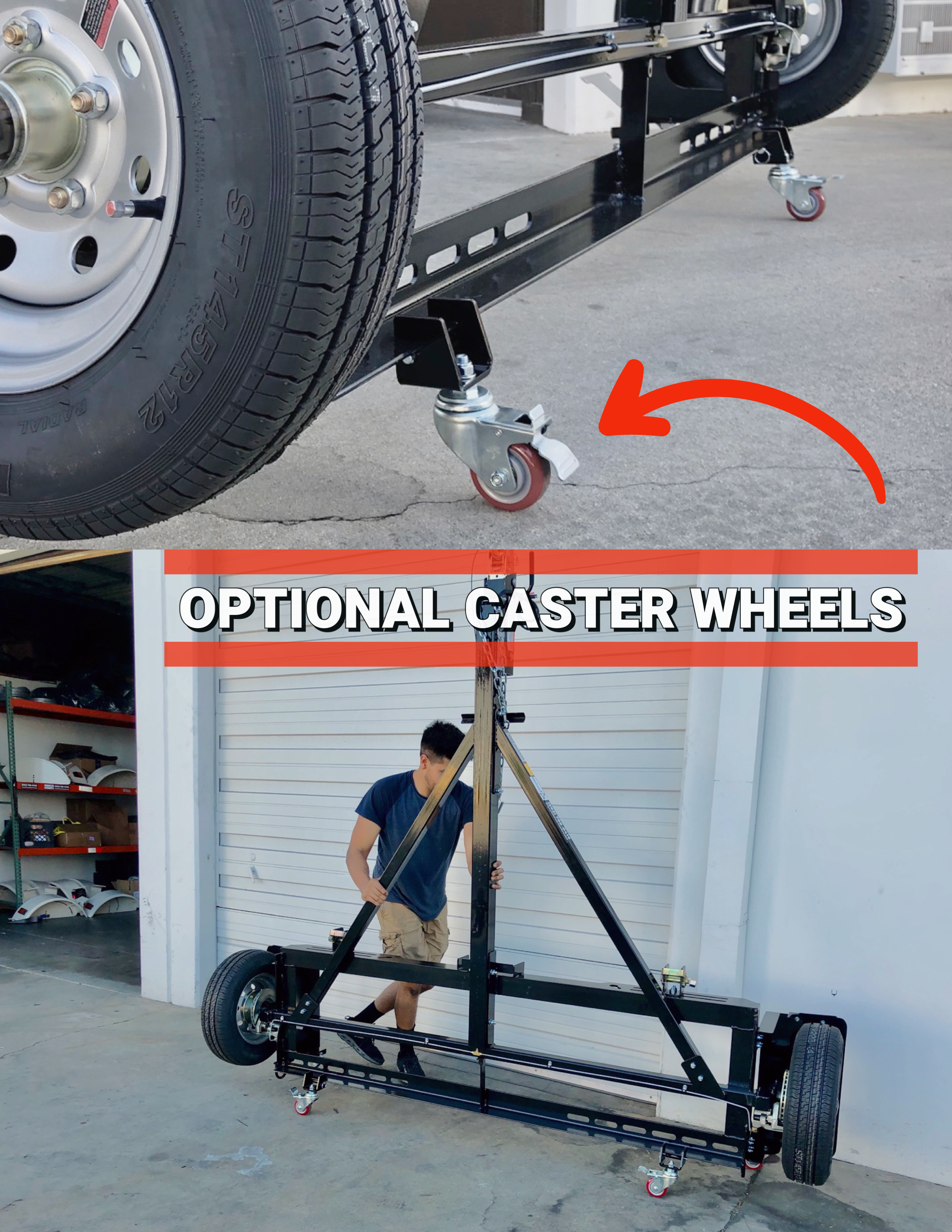 "Built to last and backed by a lifetime warranty, this stand-up car dolly is proudly made in the USA and offers superior performance and reliability for all your automotive needs."
