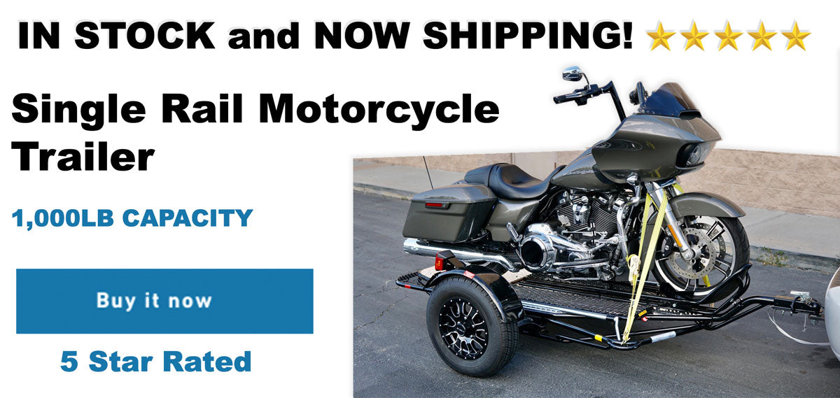 The single rail stand up motorcycle trailer along with stand up motorcycle trailer for harley or dirt bike