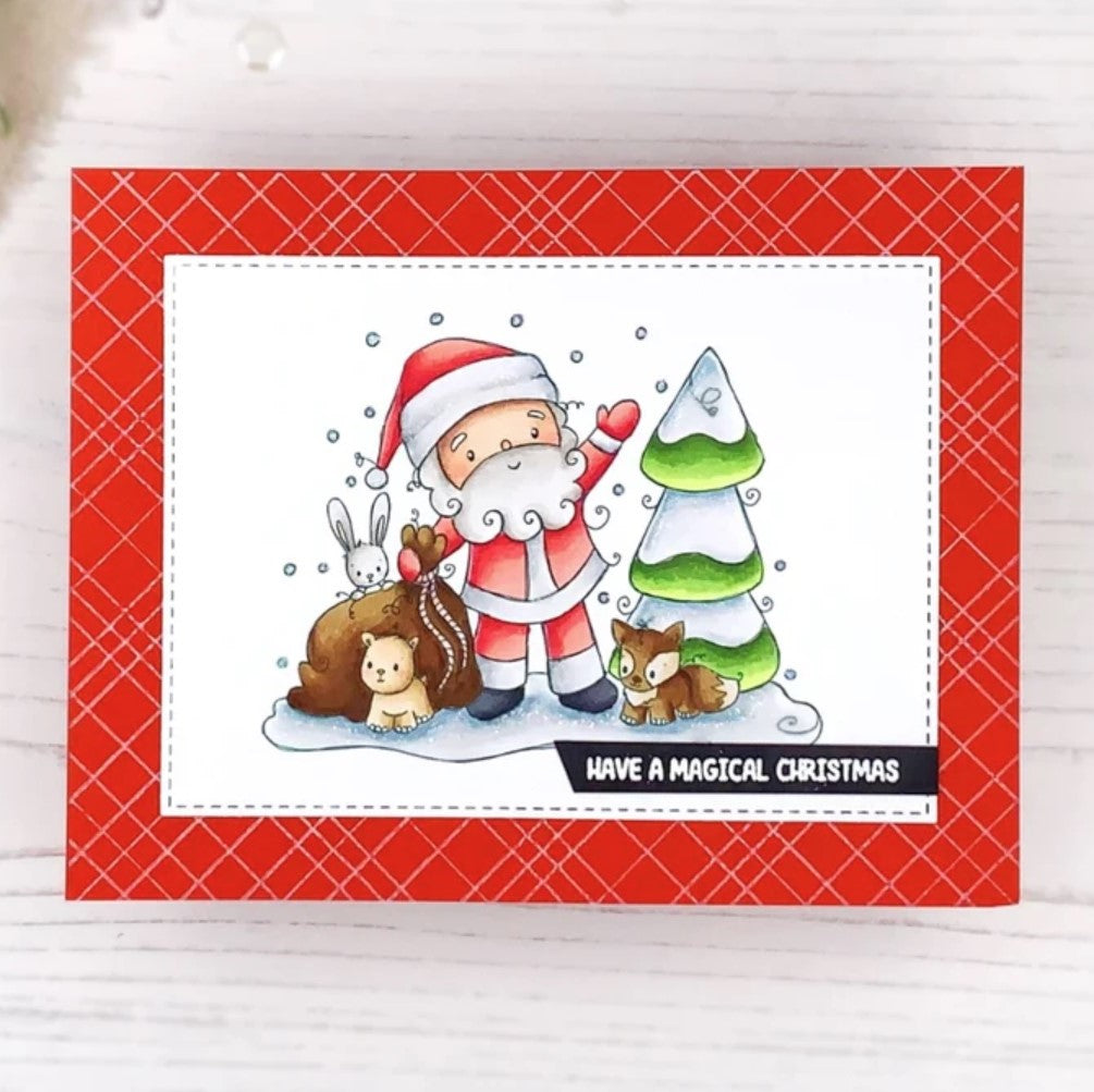 Merry Christmas Santa Photo Frame Clear Stamps Card Making - Temu